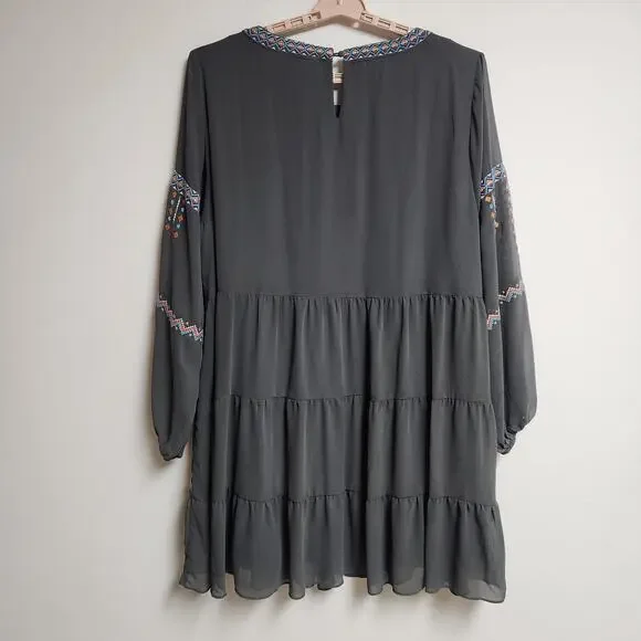 Savannah Jane Womens Dress Size 3X Embroidered Tribal Western Tiered Cowgirl - Picture 4 of 12